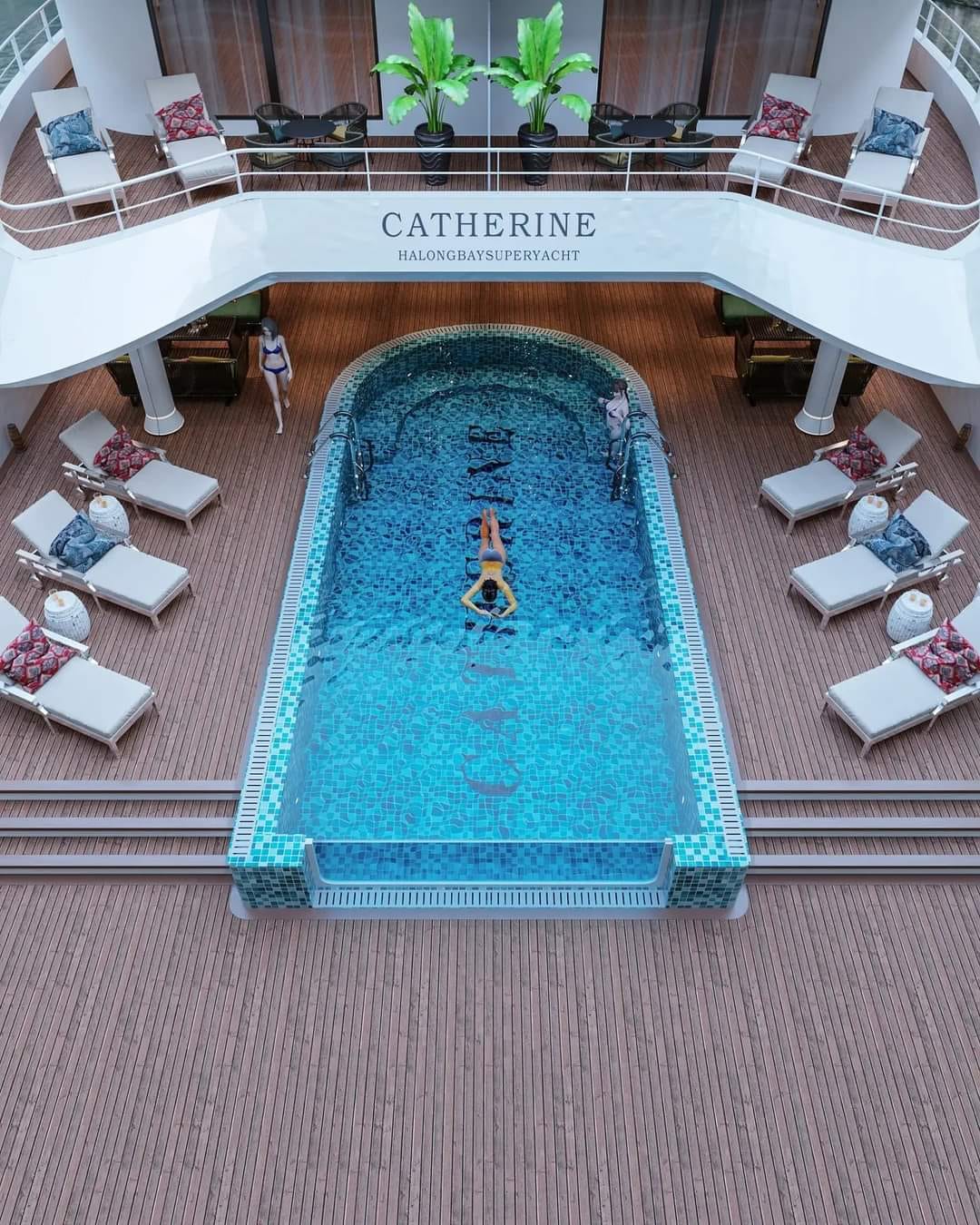 Bể bơi Du thuyền Catherine Cruise Hạ Long đẳng cấp 6 sao