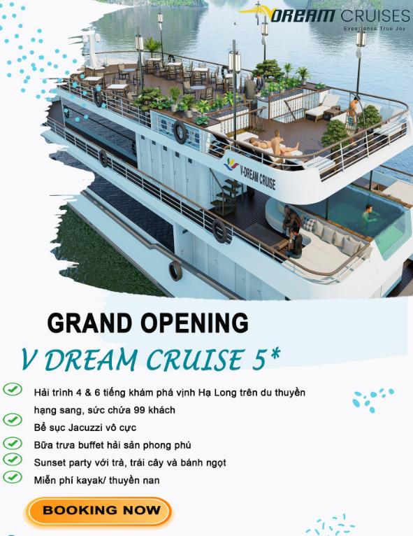 V Dream Cruise Hạ Long thăm Vịnh hằng ngày