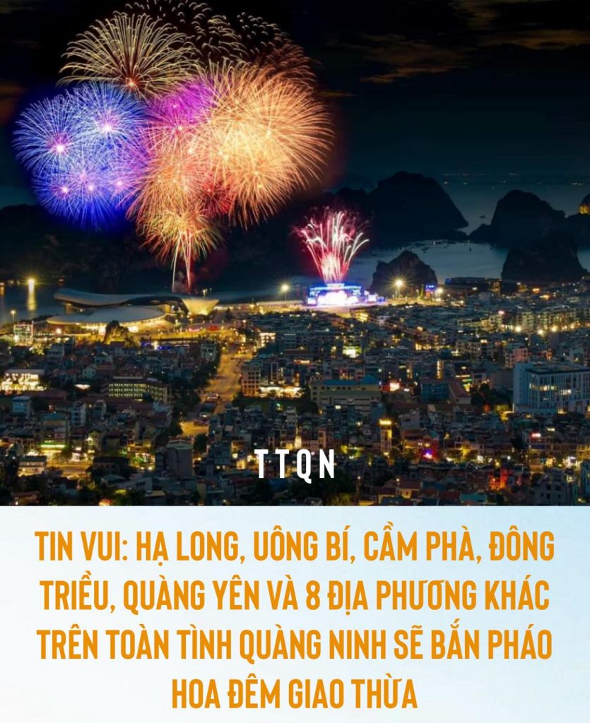 Quảng Ninh bắn pháo hóa đêm giao thừa Tết Âm lịch 2024