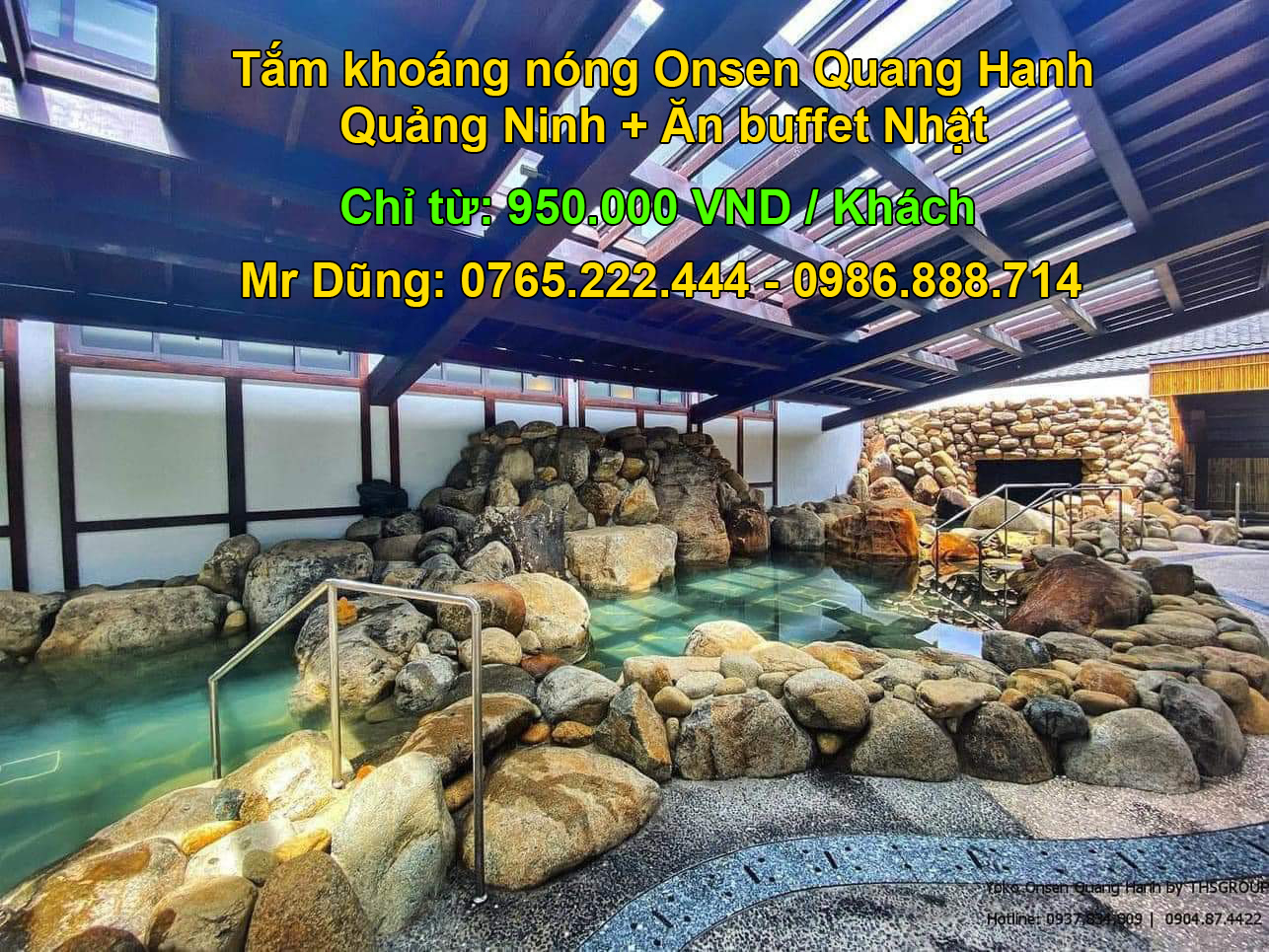 Tắm khoáng nóng Onsen Quang Hanh Quảng Ninh chỉ từ 950.000 VND / Khách