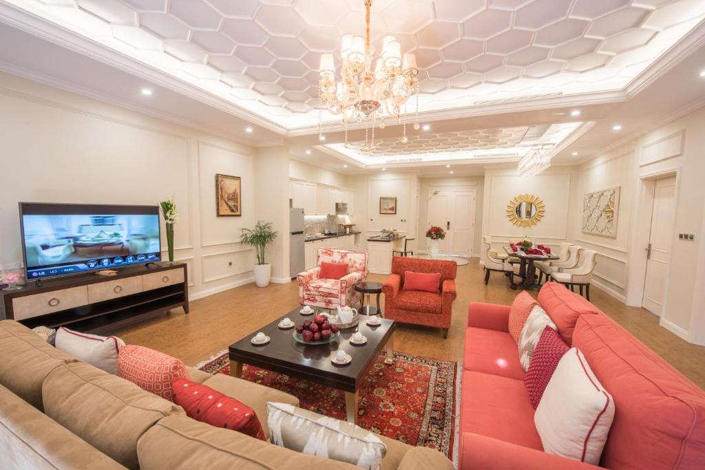 Phòng khách Villa 4 phòng ngủ Vinpearl Resort & Golf Phú Quốc