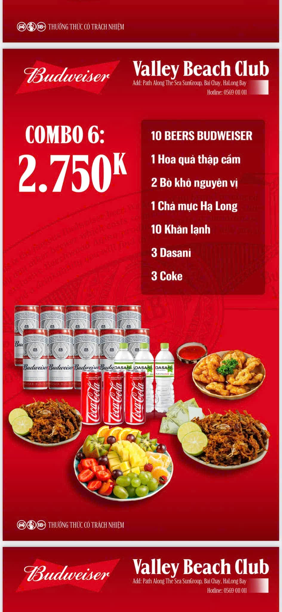 Combo 6: 2.750k tại Valley Beach Club Bãi Cháy Hạ Long Quảng Ninh