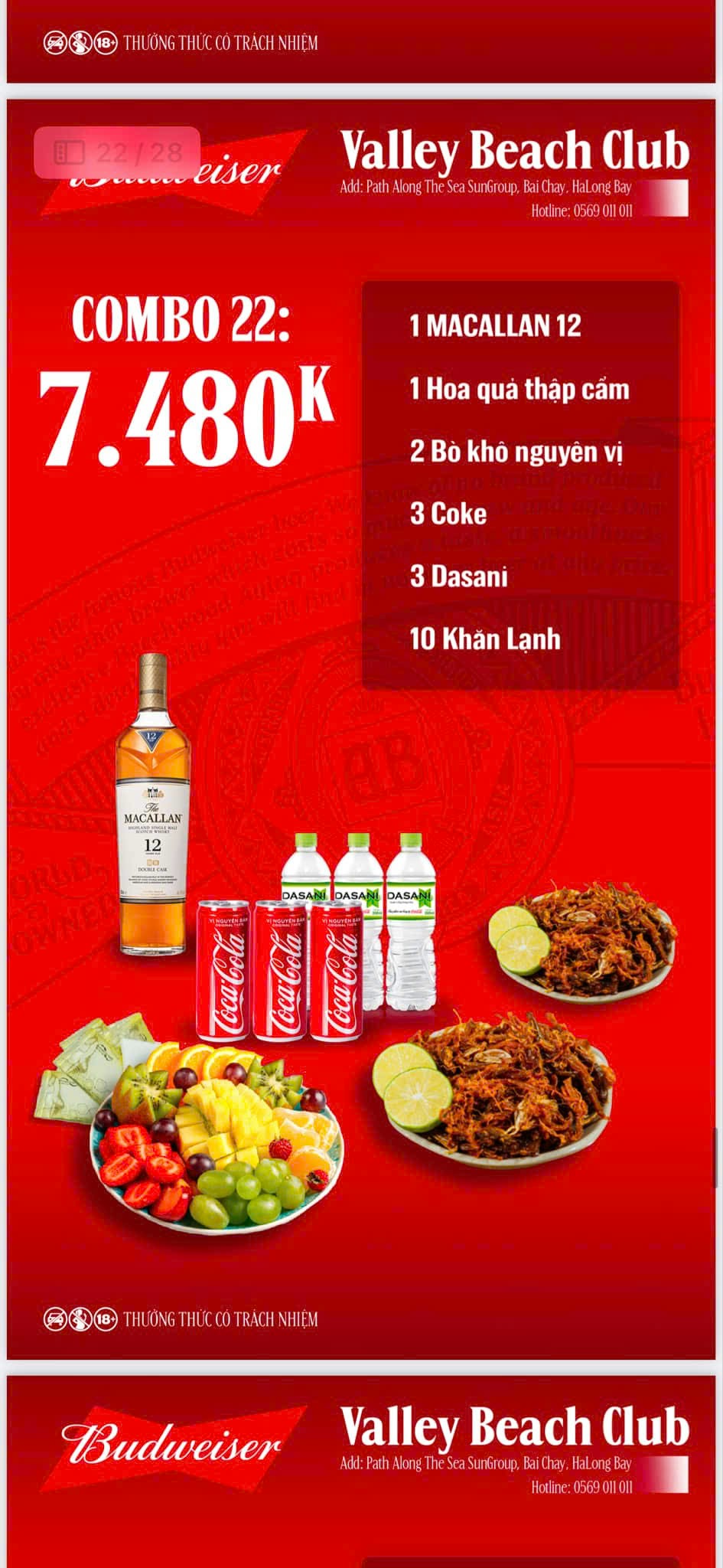 Combo 22: 7.480k tại Valley Beach Club Bãi Cháy Hạ Long Quảng Ninh