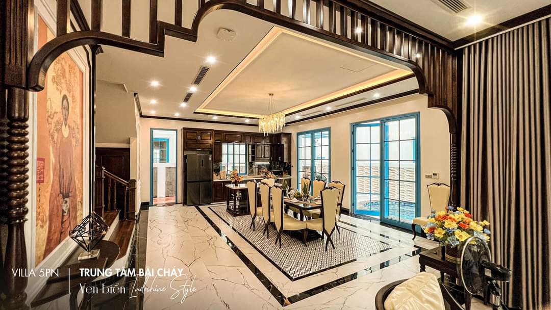 Phòng khách Villa M6 18 Sun Feria Hạ Long gần biển Bãi Cháy