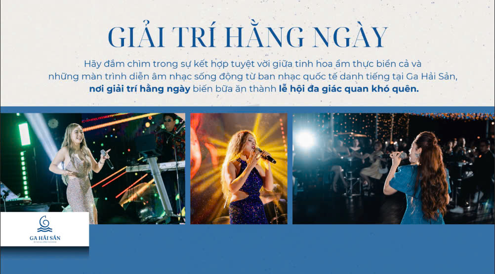 Màn trình diễn âm nhạc sống động tại Ga Hải Sản Hạ Long Quảng Ninh