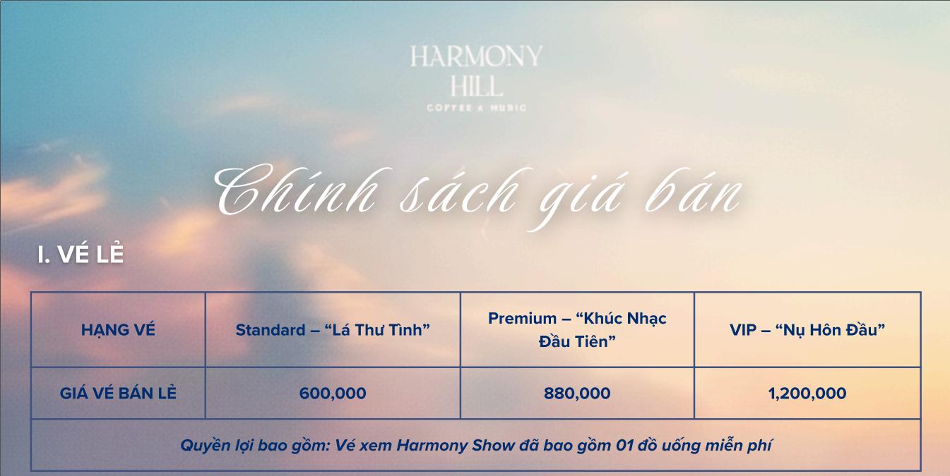 Giá vé Show Bức Thư Tình Đầu Tiên ở Harmony Hill Tuần Châu Hạ Long Quảng Ninh