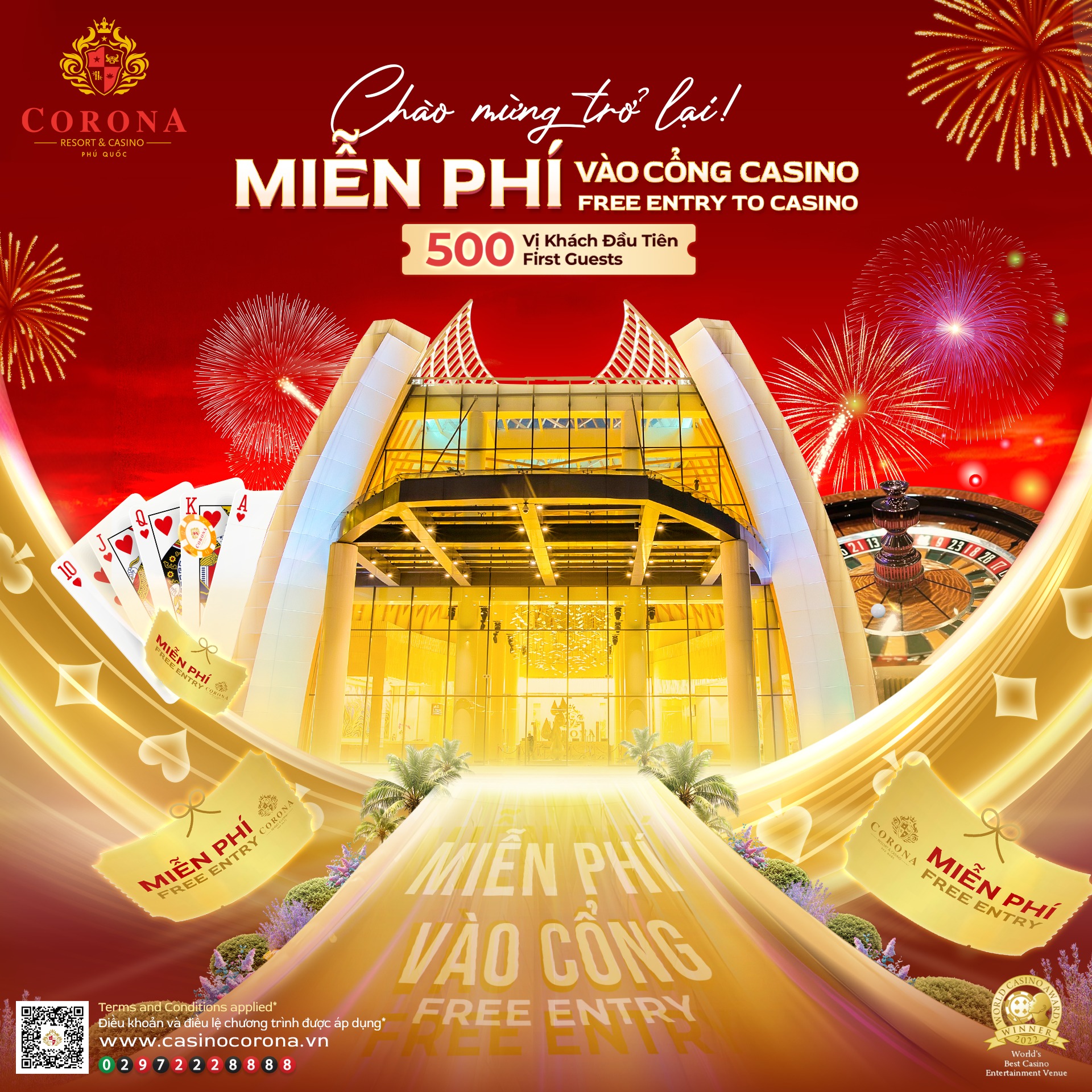 Corona Resort & Casino Phú Quốc Mở cửa lại cho khách hàng Việt Nam